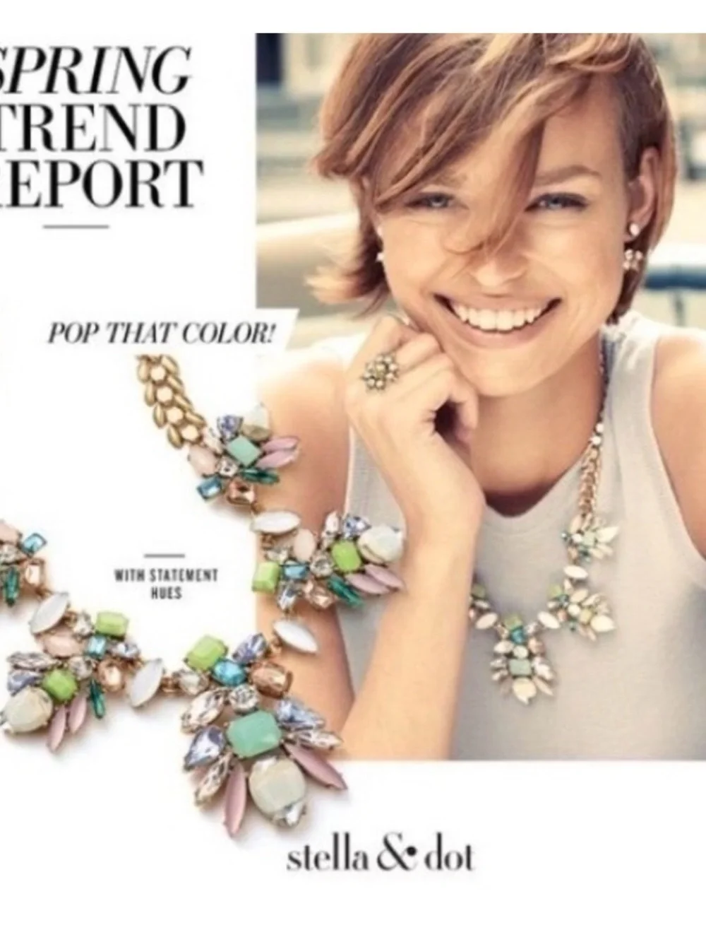 Gorgeous Stella & Dot Mae Trellis Statement necklace. Matching Earrings.